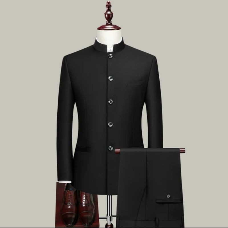 ARE Setelan Jas Koko Pria - Set Jas Pengantin Pria Model Mandarin