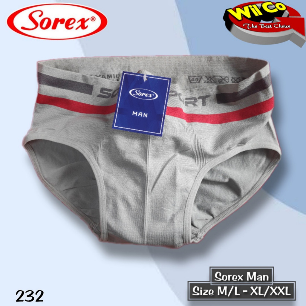 ARE K232 Sorex Celana Dalam Pria, Celana Dalam Laki laki Sorex Size M - XXL