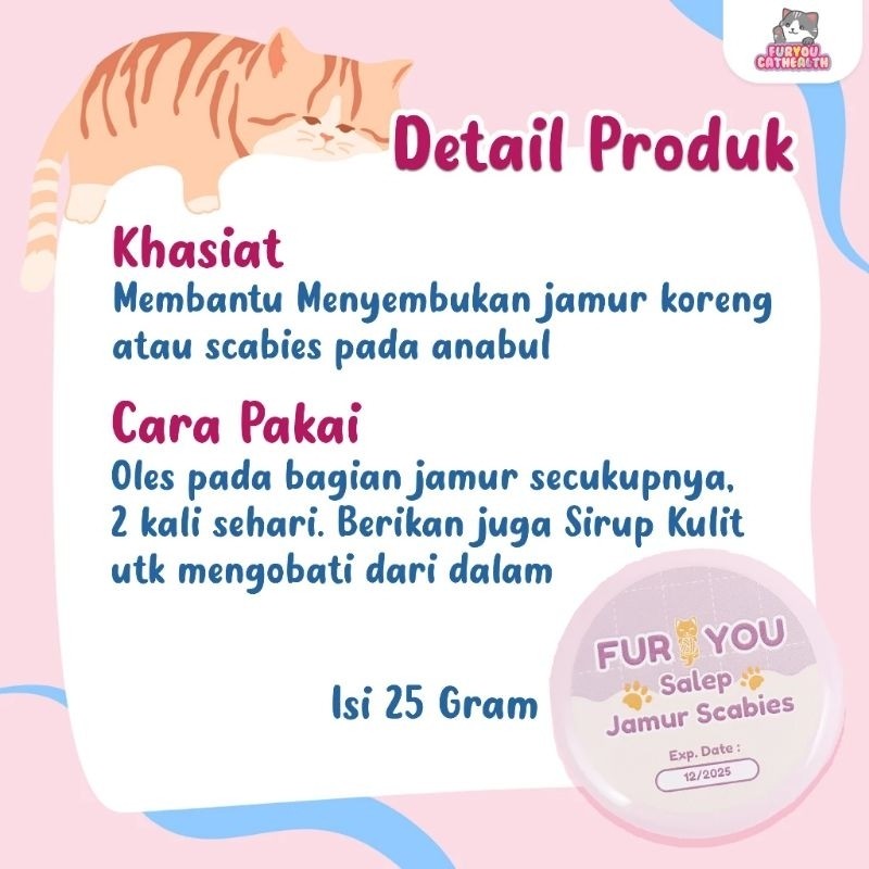 RB22 FUR YOU SALEP JAMUR SCABIES Salep Jamur Kucing Salep Scabies Kucing Salep Koreng