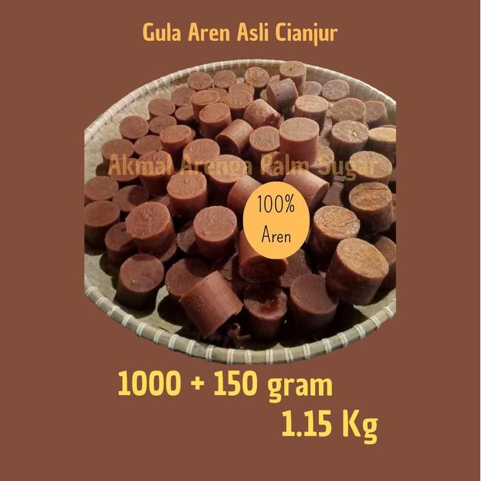

Gula Aren Asli Murni Cianjur 1000 + 150 gram 1.15 Kg New