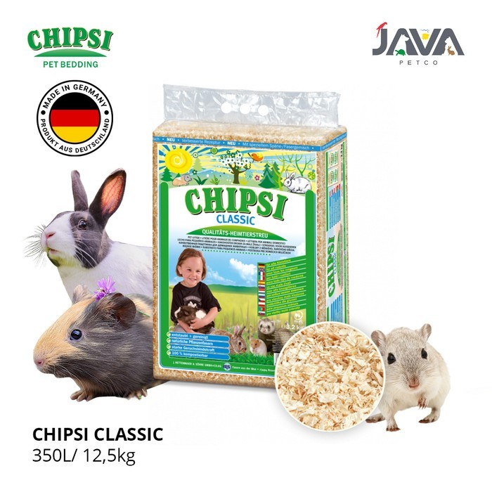 CHIPSI Classic - Serbuk Kayu Hamster/Marmut - Wood Pet Litter 12,5 kg