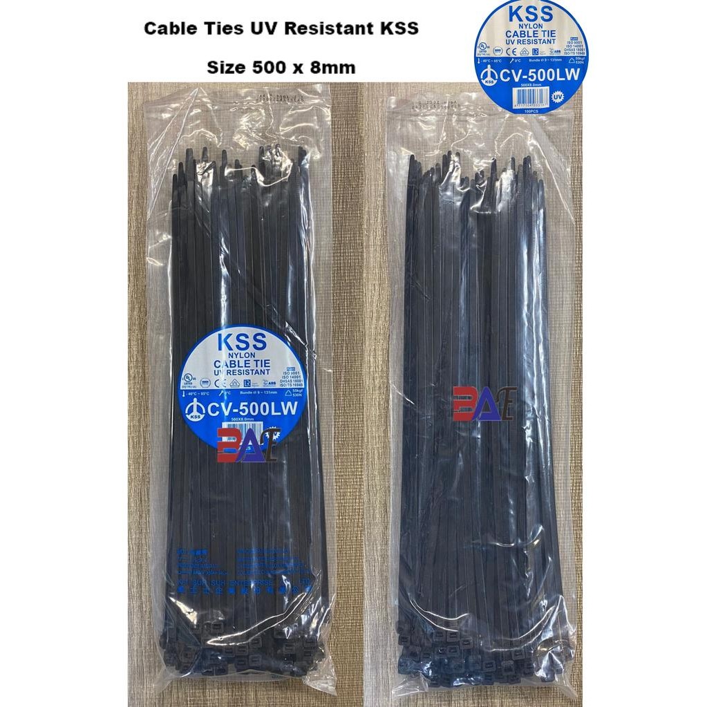 

KABEL TIES KSS UV RESISTANCE CV 500 TIE CABLE HITAM