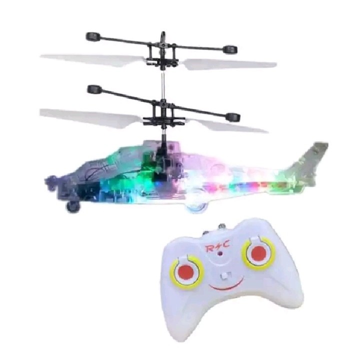 RB22 Promo Mainan Helicopter Transparan LED Dengan Sensor Dan Remote Control/Helicopter Terbang Bisa