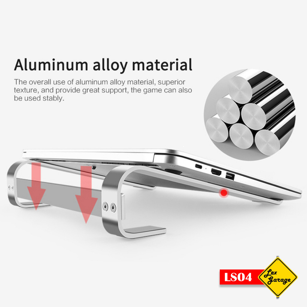 Stand Laptop Macbook Stand Holder Aluminium Dudukan Penyangga Laptop