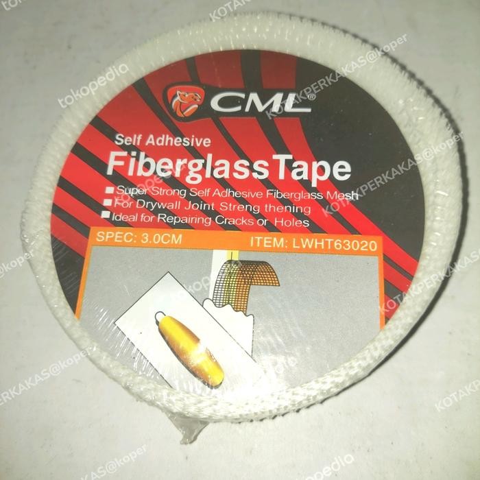 

Toso - Fiber Tape 3 Cm /Glass Fiber Tape 3 Cm/Fibergalss Tape 3 Cm@12 Rol