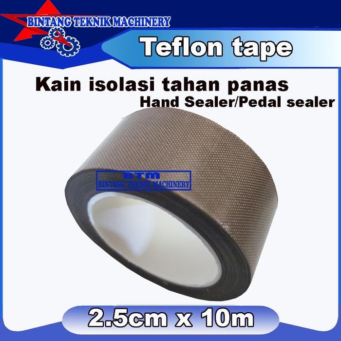 

Toso - Teflon Tape Kain Tahan Panas Terdapat Lem Lebar 2 Cm Panjang 10 M