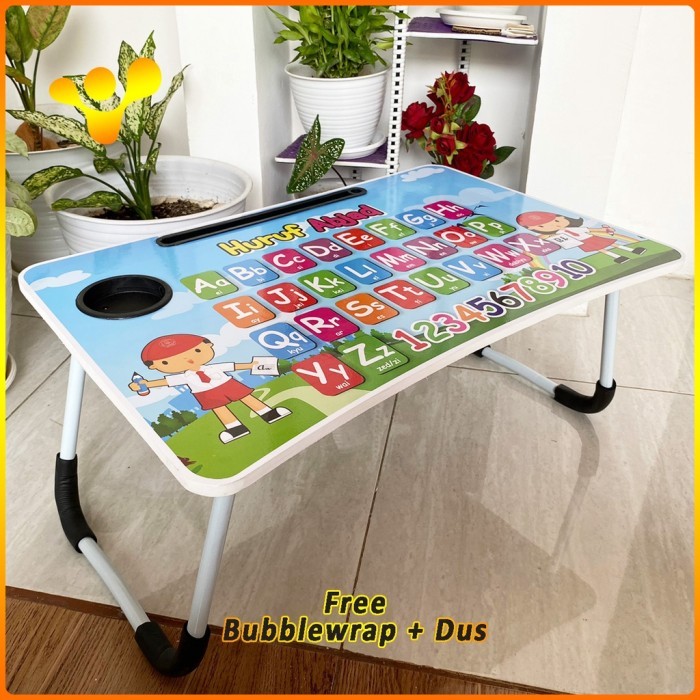 Meja belajar lipat besar 60x40 cm meja laptop meja lipat karakter
