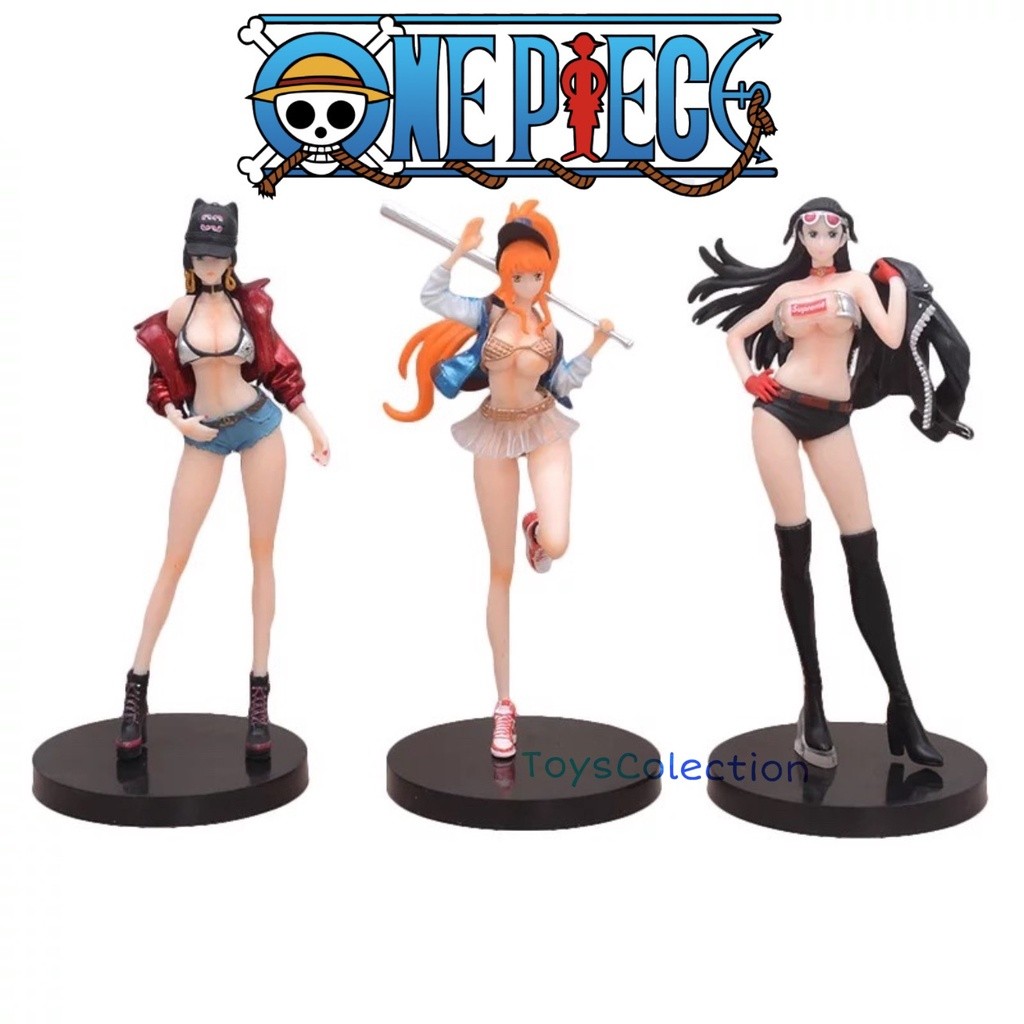 ACTION FIGURE ONE PIECE NAMI BOA NICO ROBIN FASHION SEXY GIRL STATUE TOPPER MAINAN PAJANGAN HIASAN