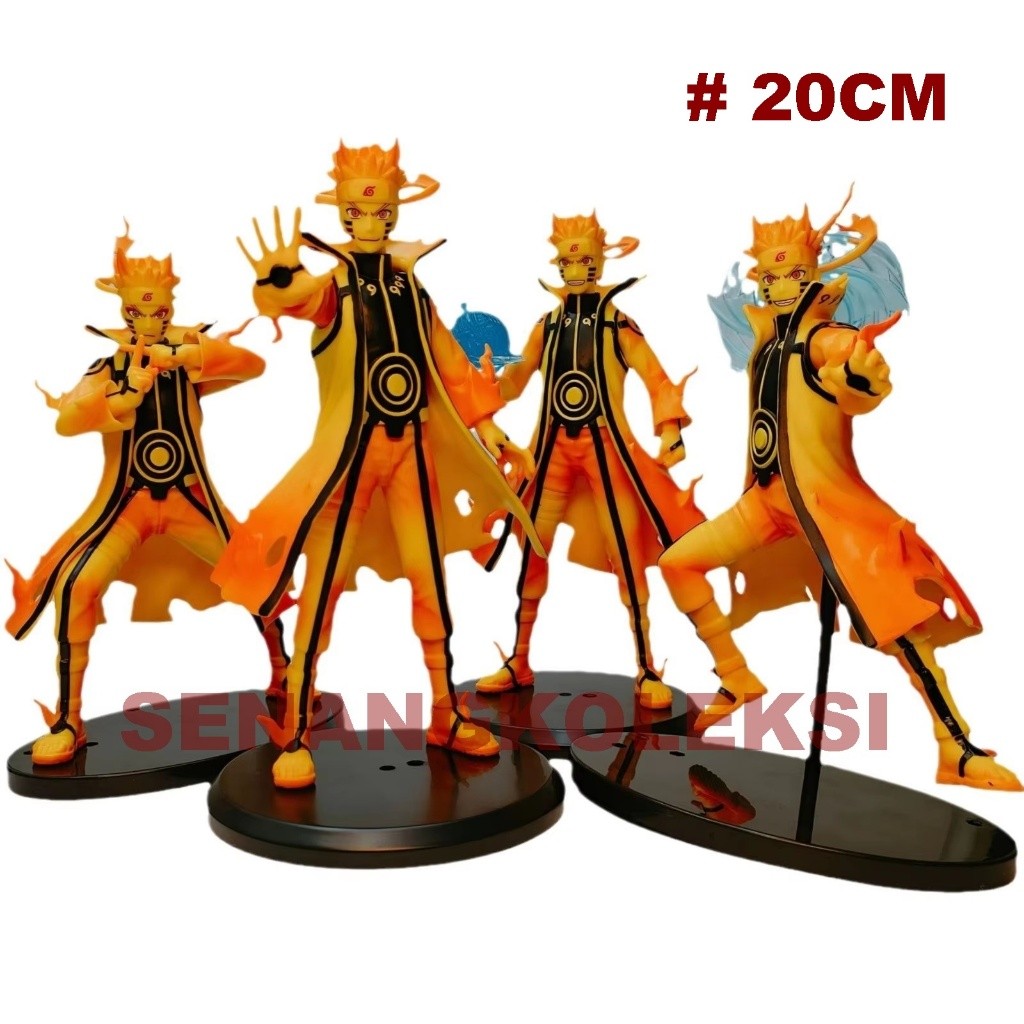Mainan Action Figure Naruto Shippuden Uzumaki Naruto Kyubi Bijuu Kurama Sage mode