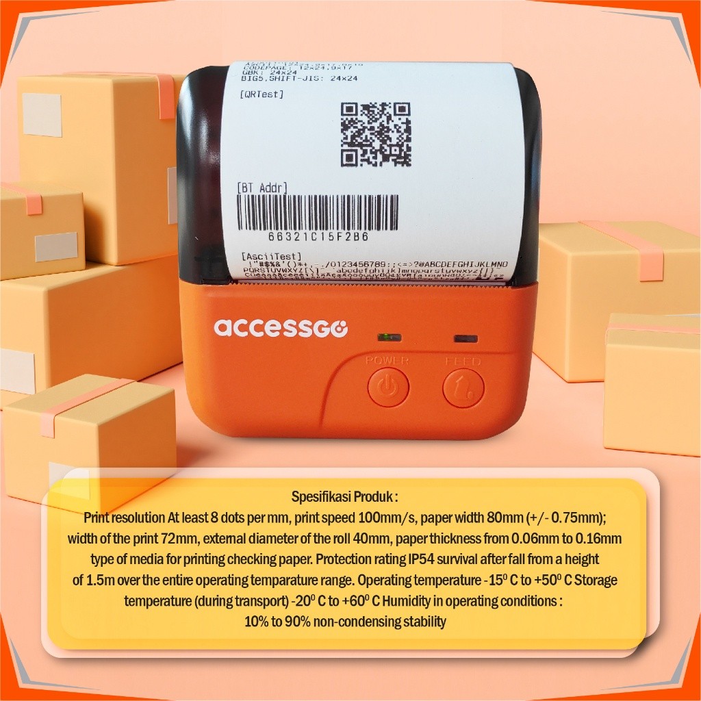 Accessgo Printer Thermal 80mm Bluetooth
