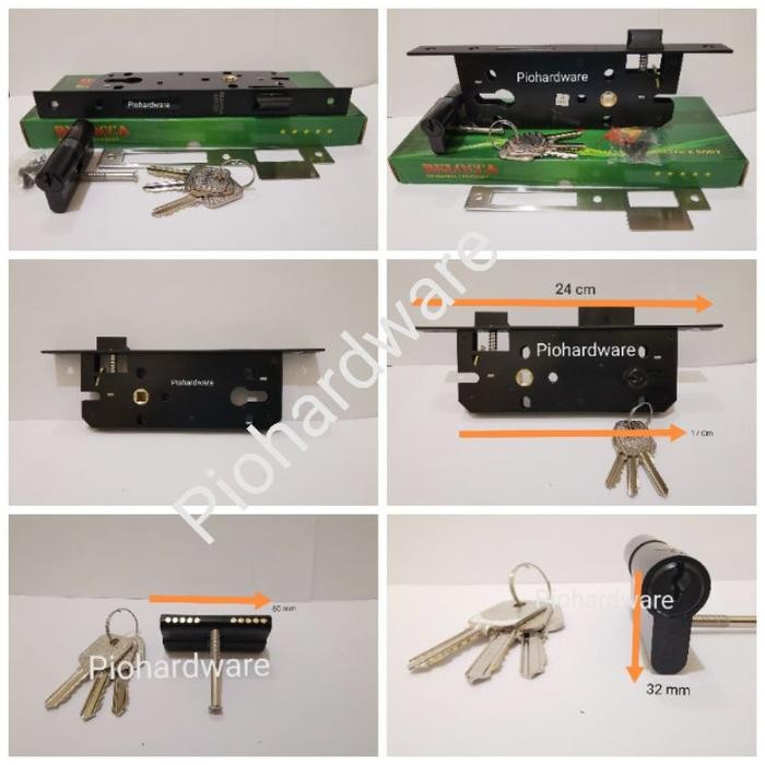 BELOCCA SS 103 GAGANG KUNCI SET / HANDEL HOTEL / PINTU RUMAH / LEVER LOCK SET BODY 0 STAINLESS BLACK