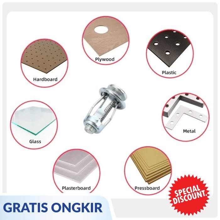 [PAKET 30 PCS] SEKRUP LOGAM, PAKU KELING BERBENTUK KELOPAK BUNGA, SEKRUP PENGENCANG BAHAN