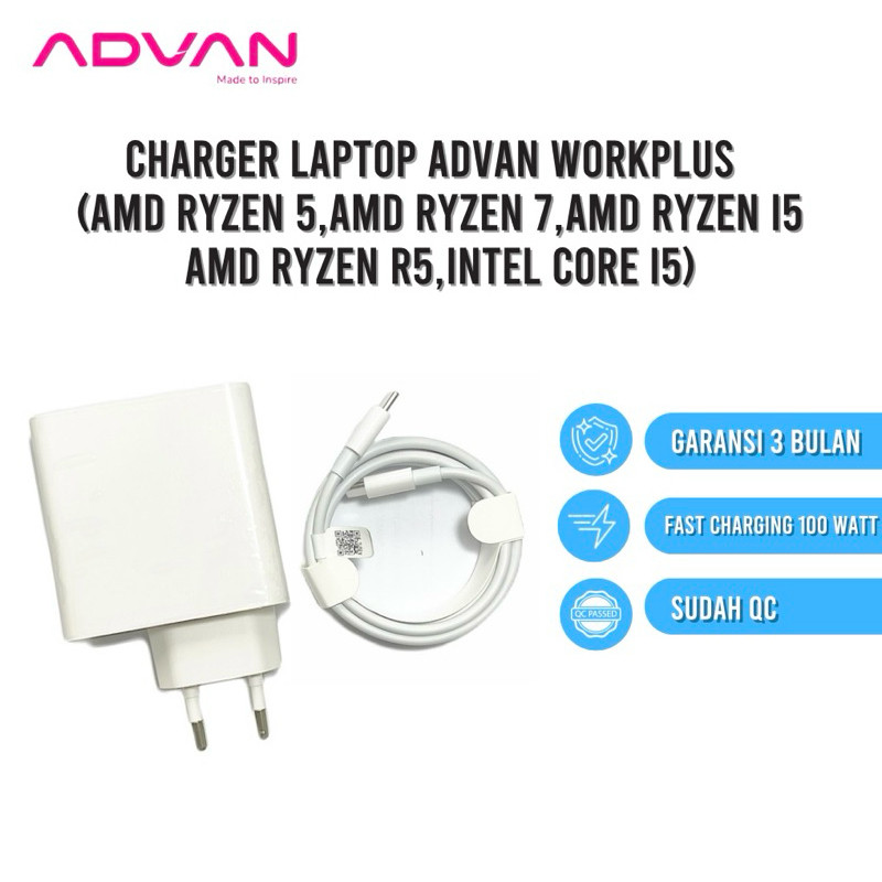 CHARGER ADAPTER LAPTOP ADVAN WORKPLUS ORINAL