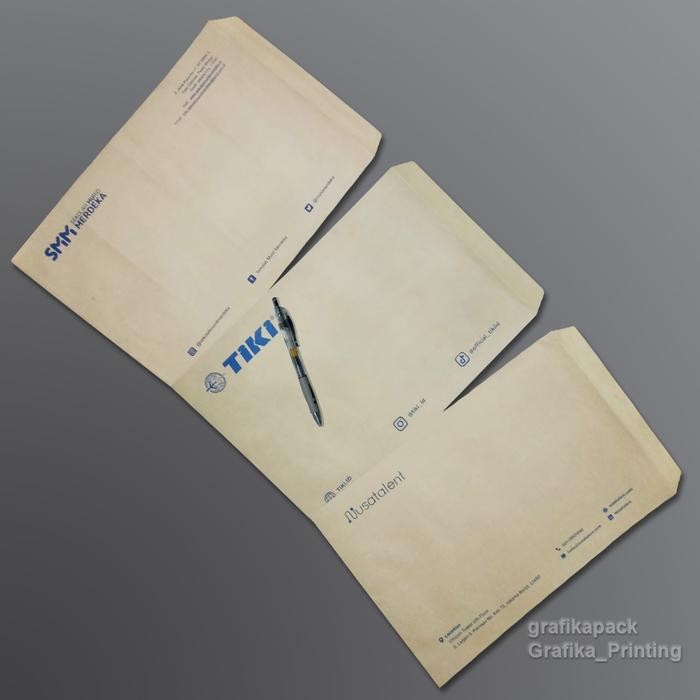 

Aman - Amplop Coklat Kraft Folio Custom Cetak 1 Warna