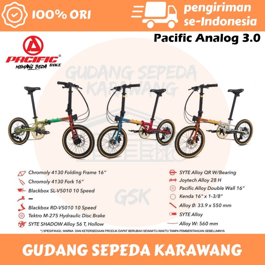 TREA SEPEDA LIPAT PACIFIC ANALOG 3.0 BY PACIFIC