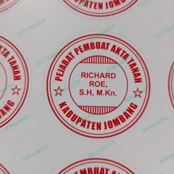 

Aman - Sticker Segel Akta Notaris Ppat