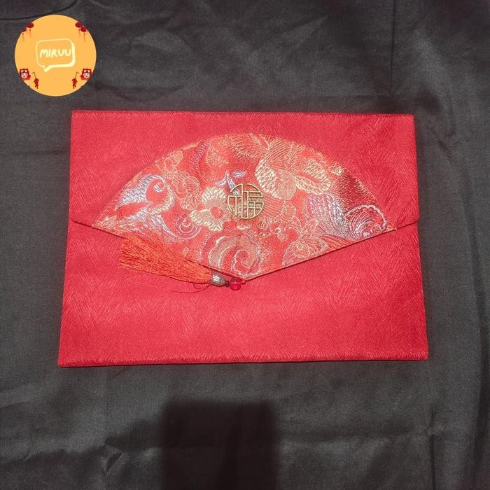 

Aman - Angpao Kain Angpao Pouch Jumbo Warna Merah Premium High Quality