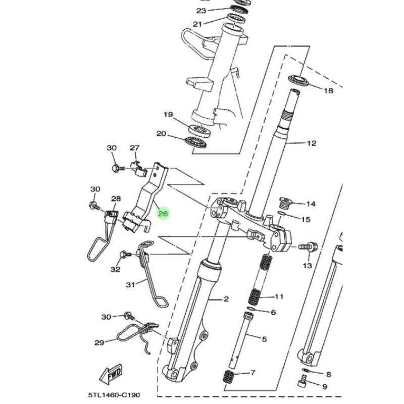 BREKET BRACKET SPAKBOR DEPAN BREKET DUDUKAN SPAKBOR DEPAN YAMAHA MIO SPORTY ORIGINAL YGP