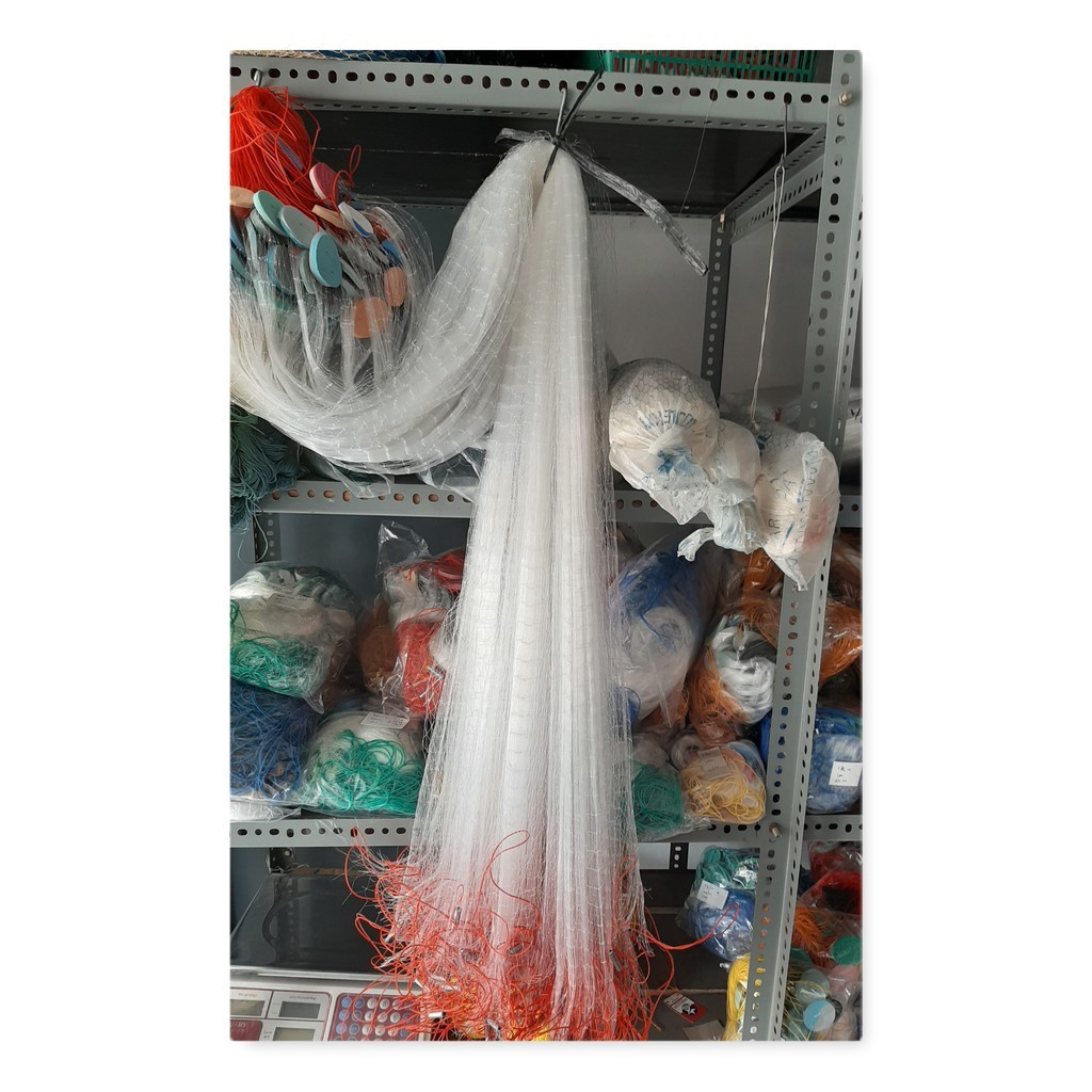 TREA Jaring ikan siap pakai tinggi 1,5m panjang 50m pemberat timah jaring ikan murah jaring pukat