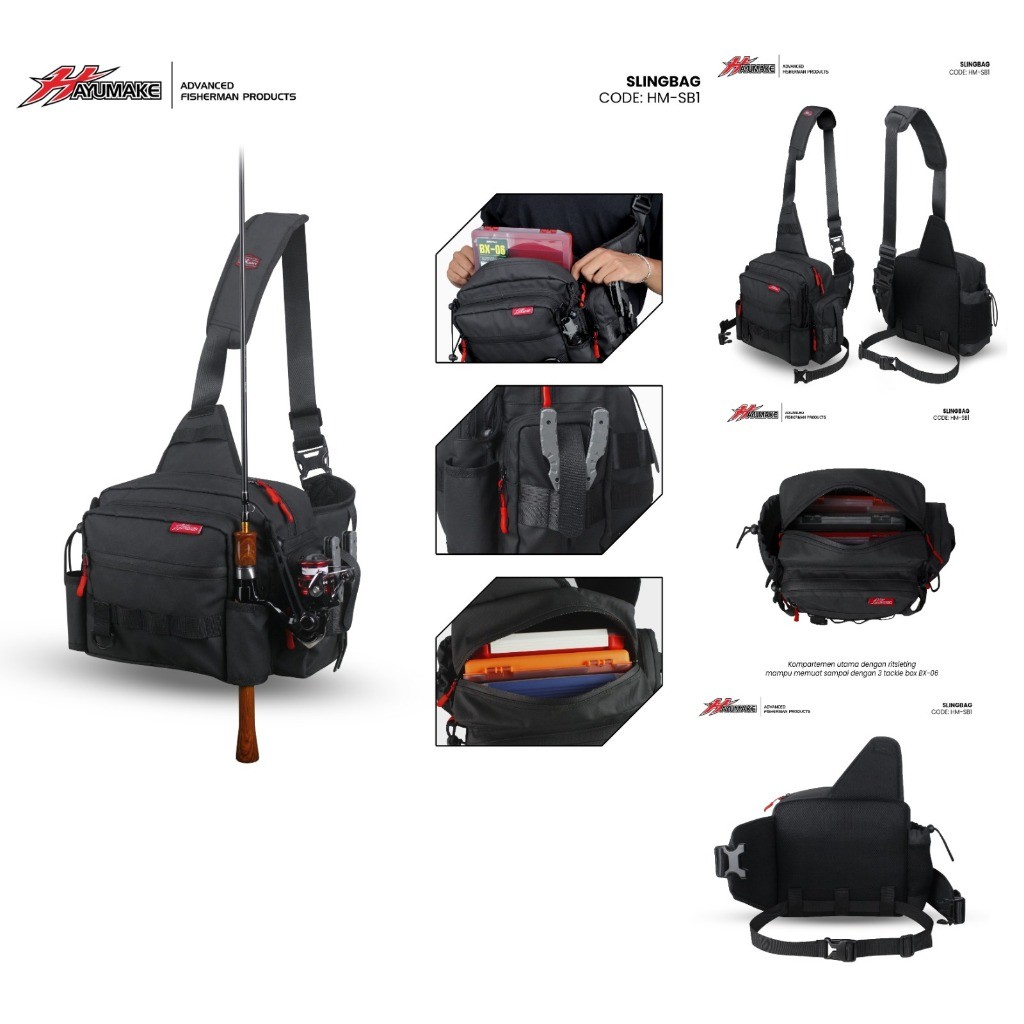 TREA Tas Selempang Mancing HayuMake Tas Pancing Tas Mancing