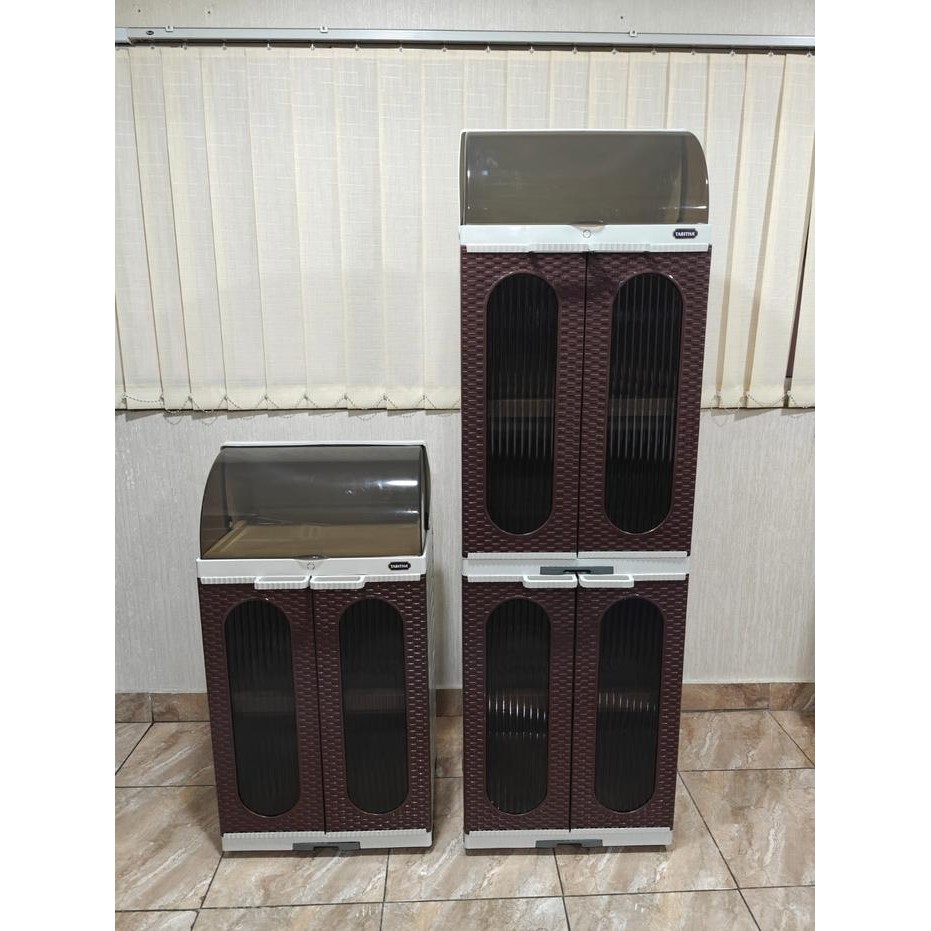 Rak Piring 3 4 5 Susun + Tutup TABITHA Lemari Piring Gelas Storage Plastik