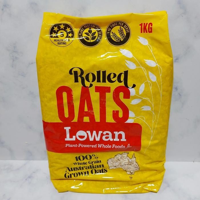 

Premium Lowan roll oats / Gandum / Wholegrain Rolled Oats 1 kg