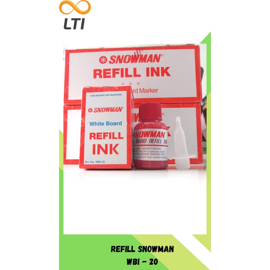 

TINTA ISI ULANG MURAH / SNOWMAN WHITEBOARD REFILL INK WBI - 20