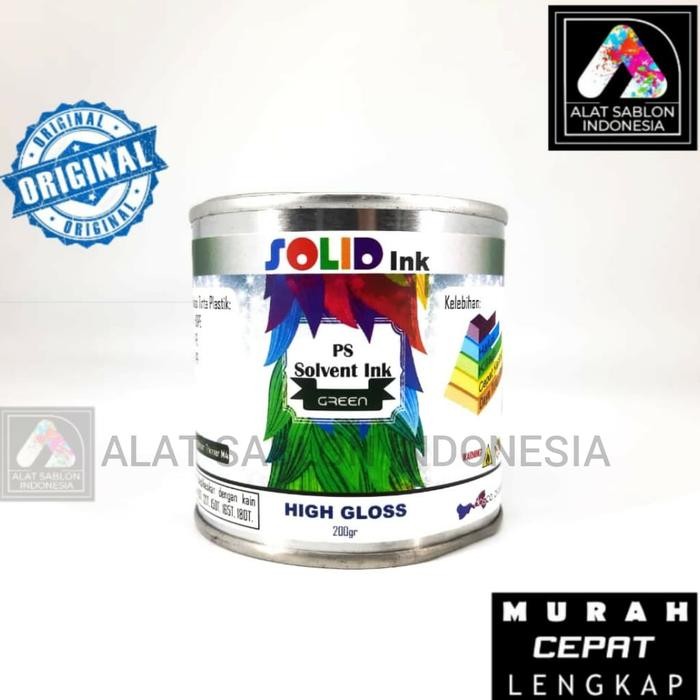 

TINTA SABLON PLASTIK 250GR HIJAU GREEN HDPE PE PP SOLVENT BASED