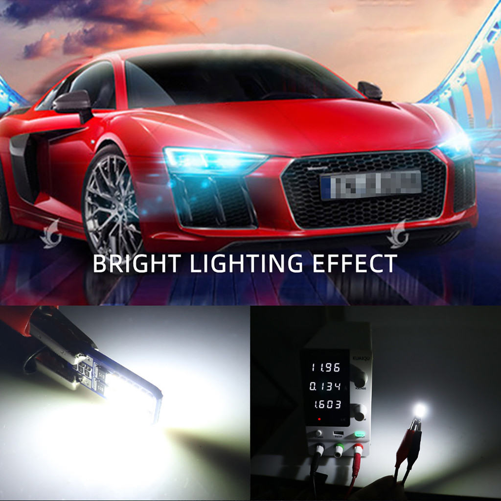 2/6/10/20Pcs T10 W5W Led Car Interior Light T10 24 Smd 3014  ip Warm White Ice Blue Clearance Lamp