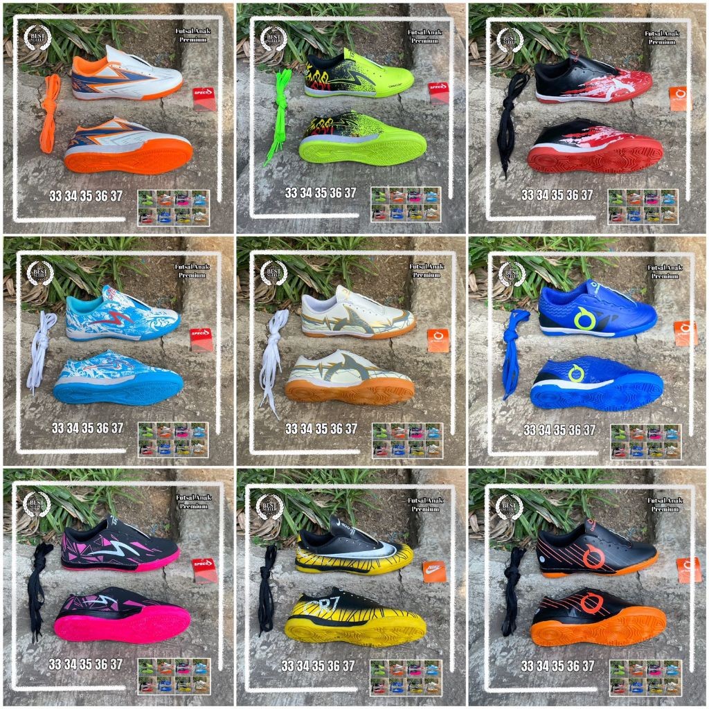Banyak Pilihan Sepatu Futsal Anak Junior Ukuran 33 34 35 36 37 Sepatu Futsal Anak SD SMP Kualitas