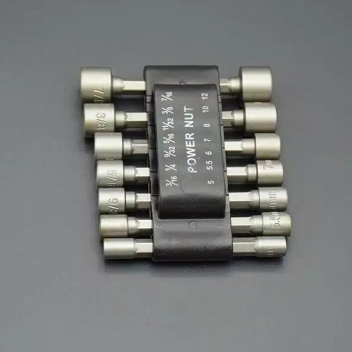 Mata Sok Sock Bor Roofing Baut Sekrup Baja Ringan 1 Set 14Pcs