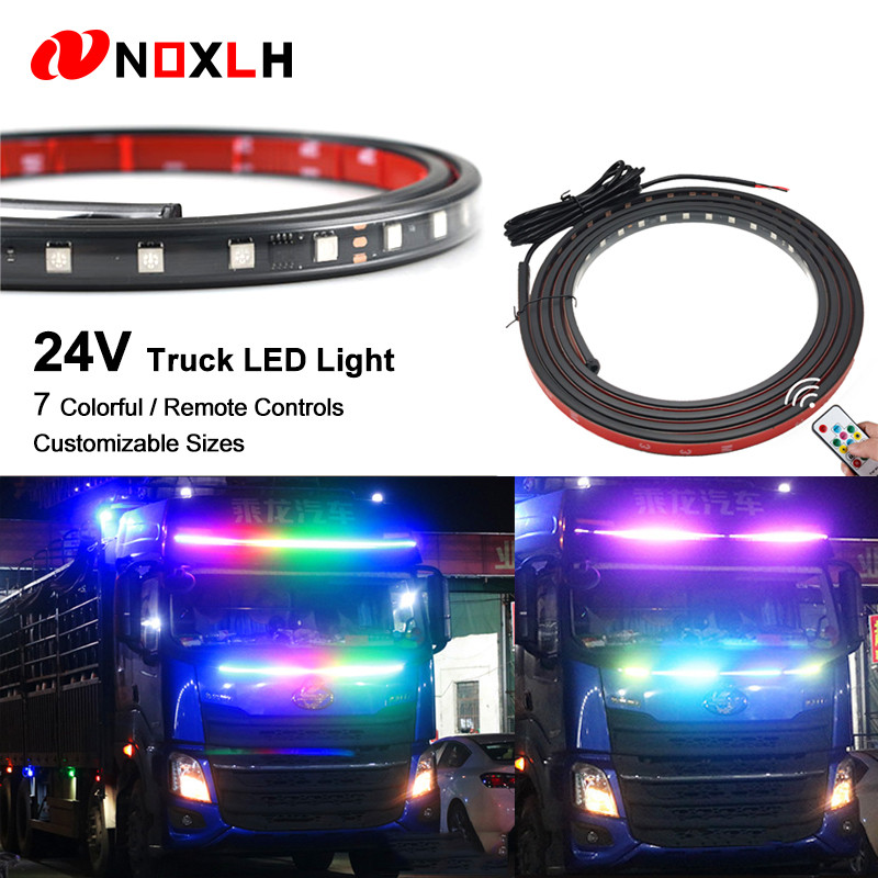 Lampu Hias LED Truk 24V 7 Lampu Sekitar Berkedip Warna-warni Lampu Peringatan Keselamatan Berkendara
