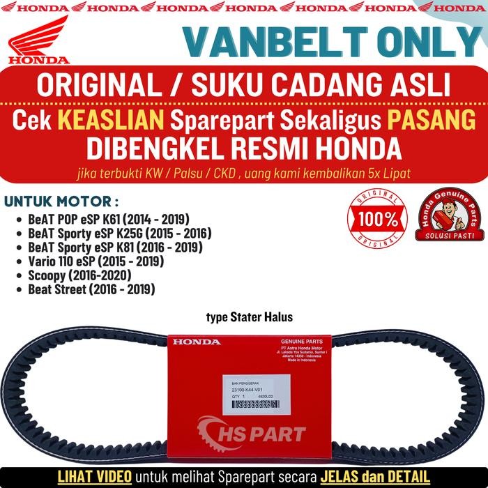 Vanbelt Beat K44 Ori , Vanbelt Beat Esp Original , Vanbelt Beat Street Original , Vanbelt Beat POP