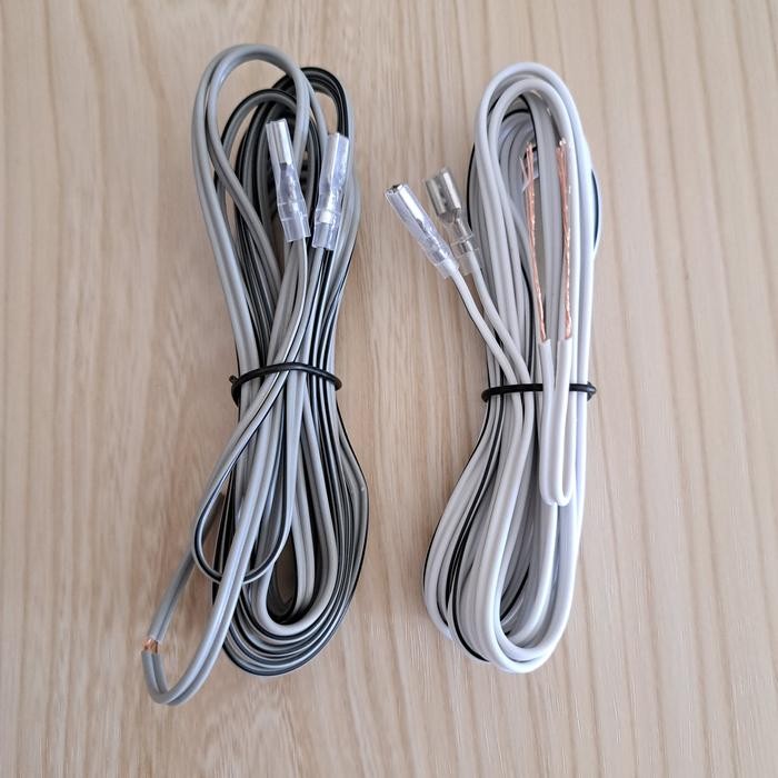 Kabel Tweeter 22awg Full Tembaga plus Skun Panjang Kabel 250CM x 2Pcs *