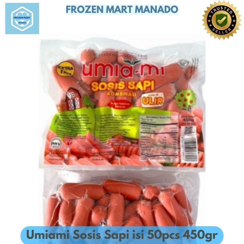 

Umiami Sosis Sapi isi 50pcs 450gr - Frozen Food Tomohon