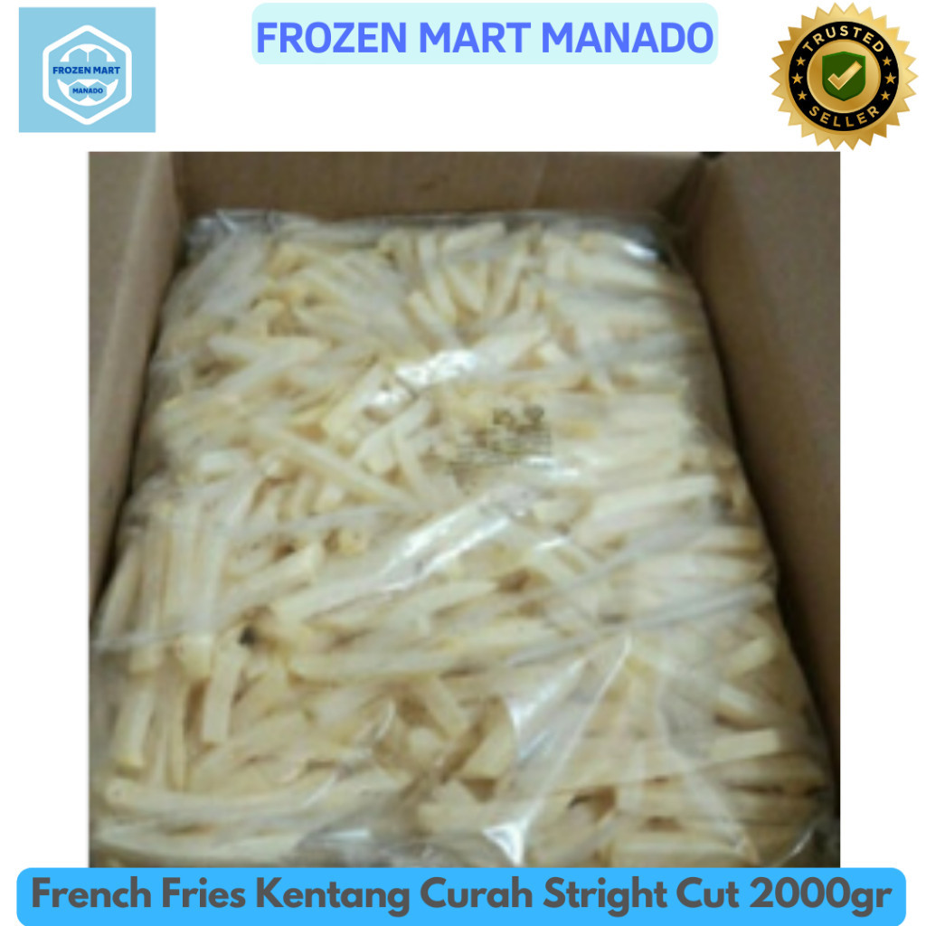 

French Fries Kentang Curah Stright Cut 2000gr - Frozen Food Tomohon