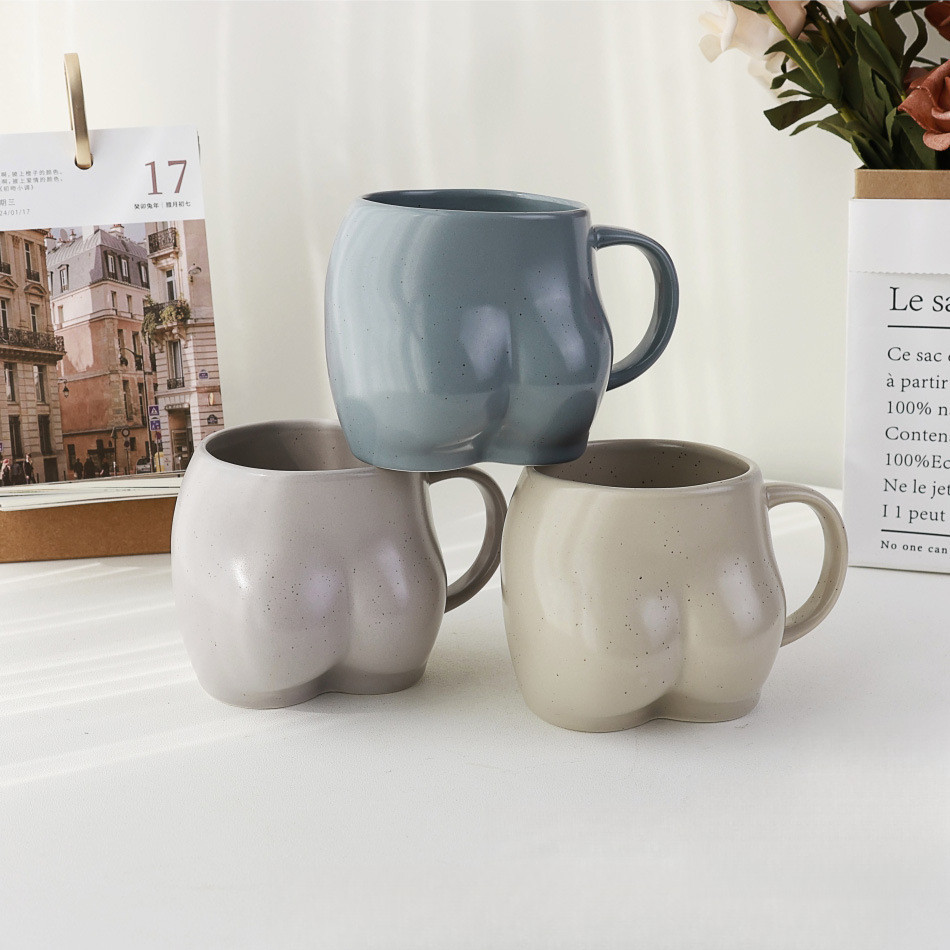 Mug Ceramic / Cute Butt Mug / Gaya Yang Menyenangkan Dan Unik Ceramic Cup / Mug Kopi yang