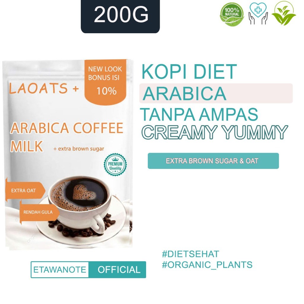 

PROMO Kopi Arabica Penurun Berat Badan Kopi Susu Gula Aren Minuman Susu Rendah Lemak Low Fat Milk
