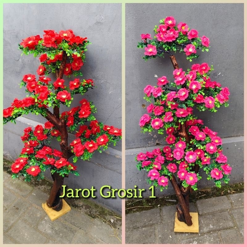 Lsp - (TANPA POT) BUNGA PLASTIK TINGGI 100CM // HIASAN SUDUT RUANGAN PAJANGAN IMITASI ARTIFICIAL