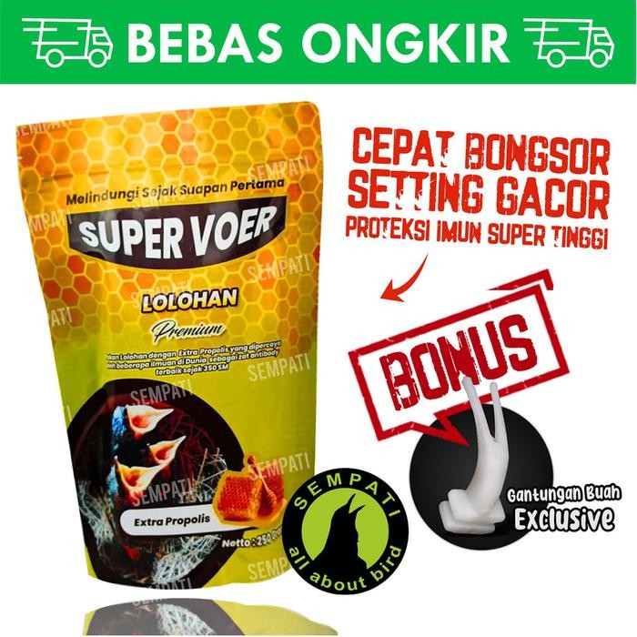 Super Voer Bubur Loloh Lolohan Pakan Piyik Burung Murai Trotol Spvoer