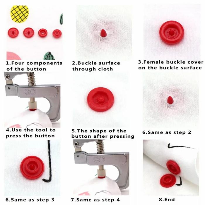 [Rumah Tailor] Alat Pasang Kancing Jepret Cetet Snap Plier Button Plier Set