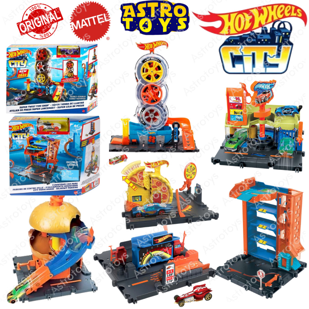 Hot Wheels City Downtown Mattel Track Set Original - Mainan Anak Trek Lintasan Mobil Hotwheels