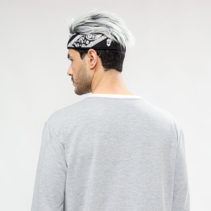 Iket Sunda Rambut Rambut Palsu Pria/ Udeng Bali Rambut Palsu Pria/ Blangkon Jawa Rambut Palsu Pria