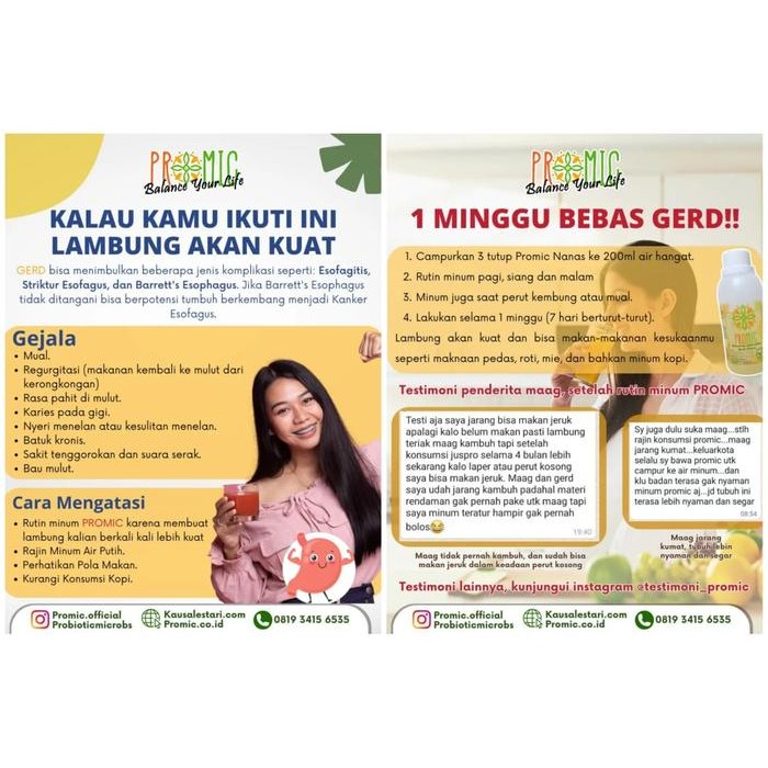 

Tjia Wu - Promic Biang Nanas 1Liter Asli Probiotik Asam Lambung Maag Gerd