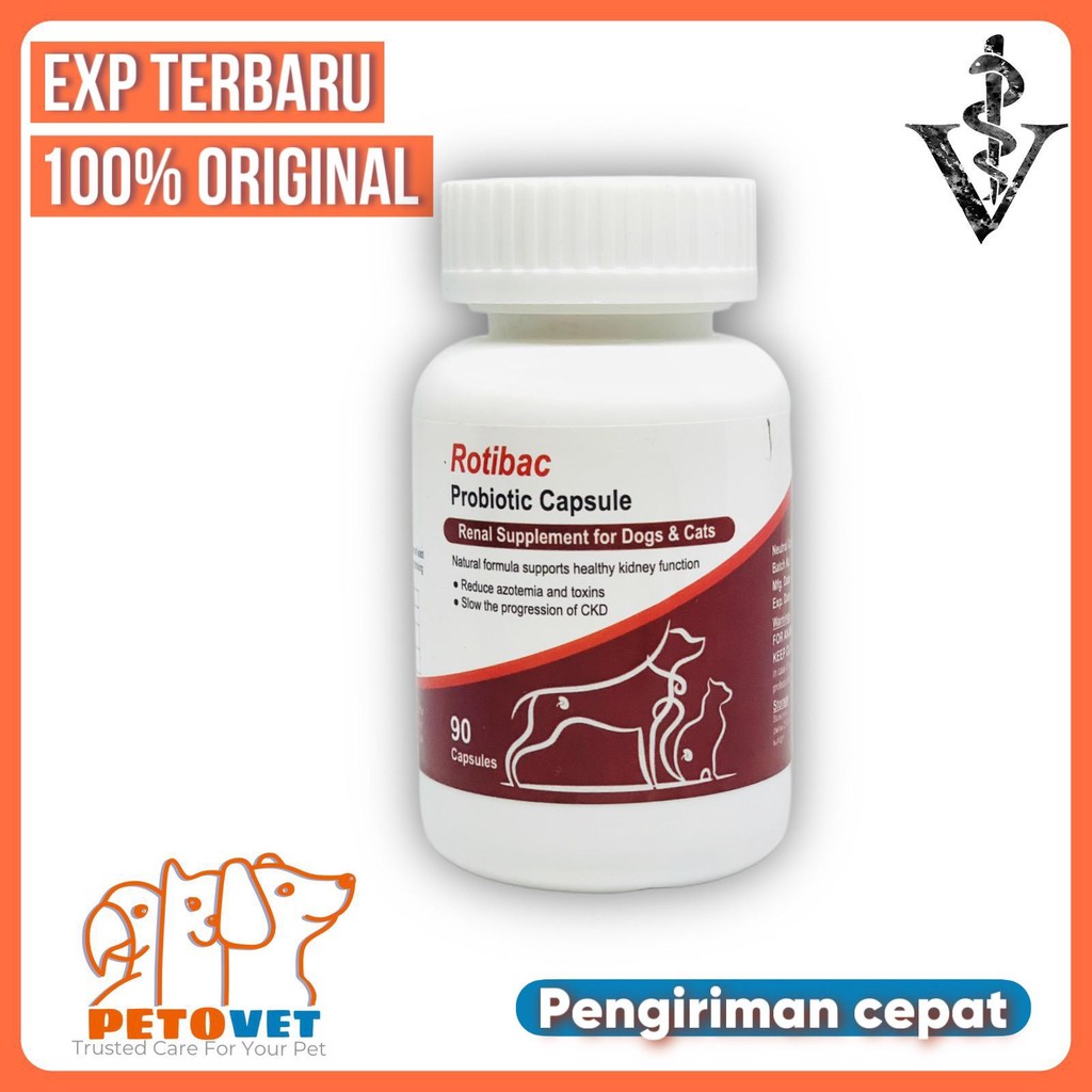 Rotibac Probiotic Capsule Renal Suplemen dog/ cat / Botol