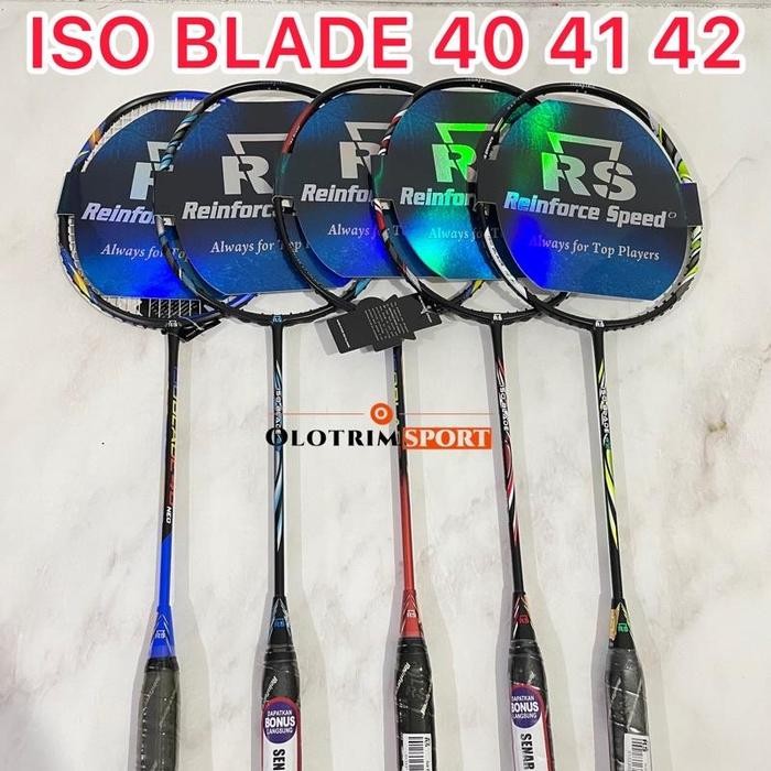 Raket Badminton Rs Iso Blade 40 41 42 Neo Iii Original Bonus Senar