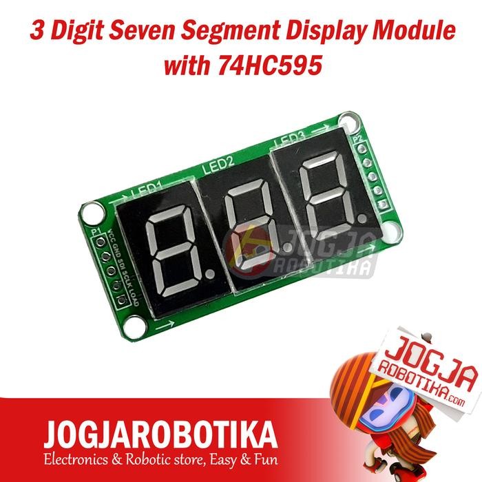 3 DIGIT SEVEN SEGMENT DISPLAY MODULE WITH 74HC595