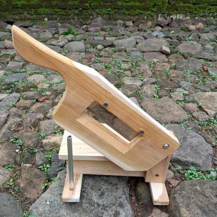 76_cm Pengiris keripik singkong/tempe/pemotong keripik kayu jati Alat Pisang Singkong Kentang