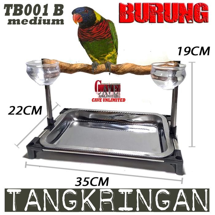 TB001 tangkringan burung kayu resin small mini parrot parbeng nuri lb
