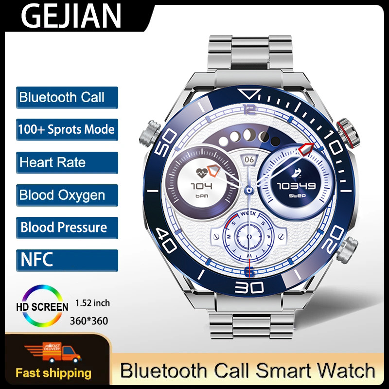 2023 New DT Ultra Mate Business Men Smart Watch for Huawei Bluetooth Call Compass NFC 100+ Sprots Sm